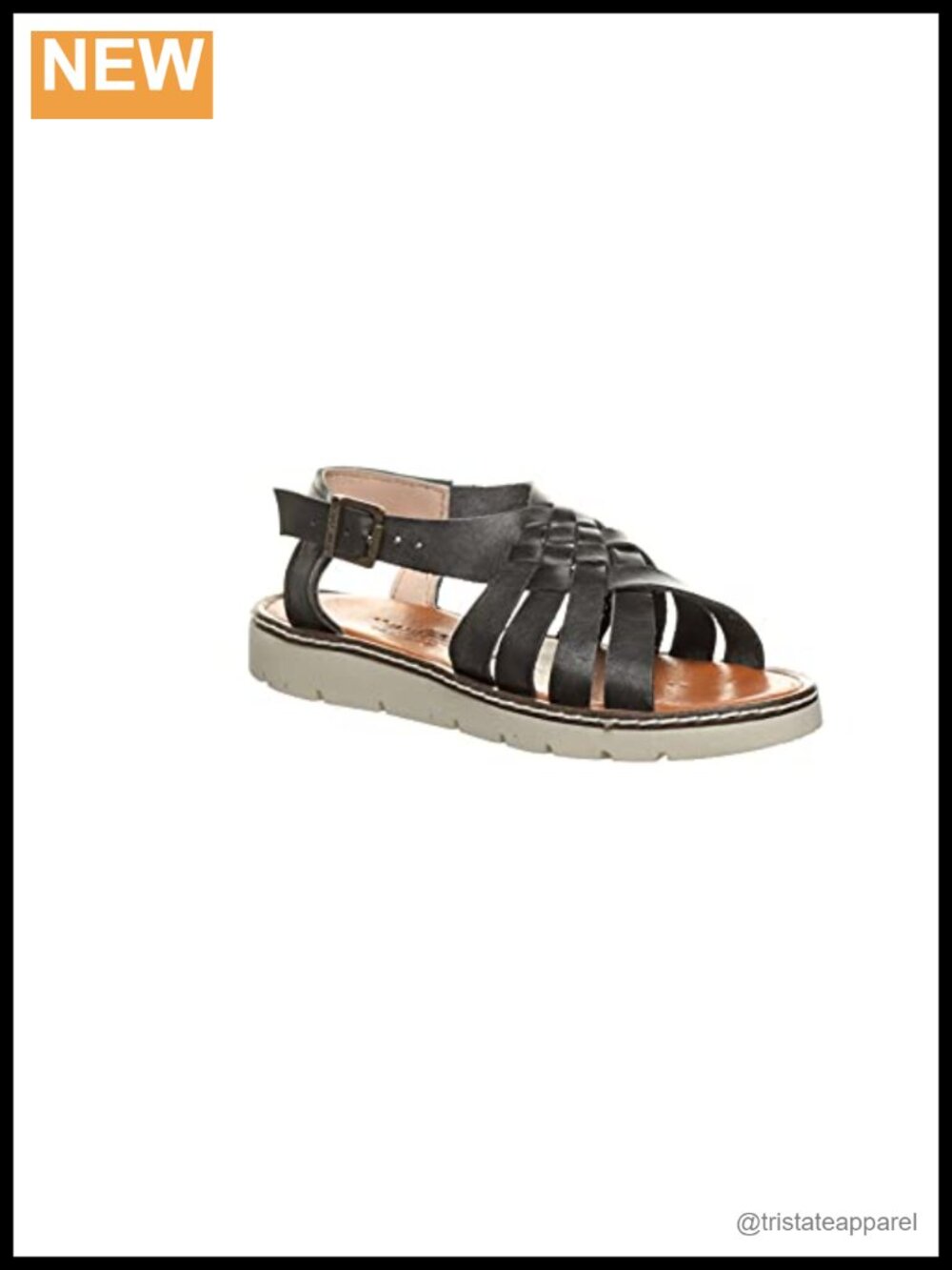 Braided Leather Huarache Sport Sandal with Cushioned Footbed
